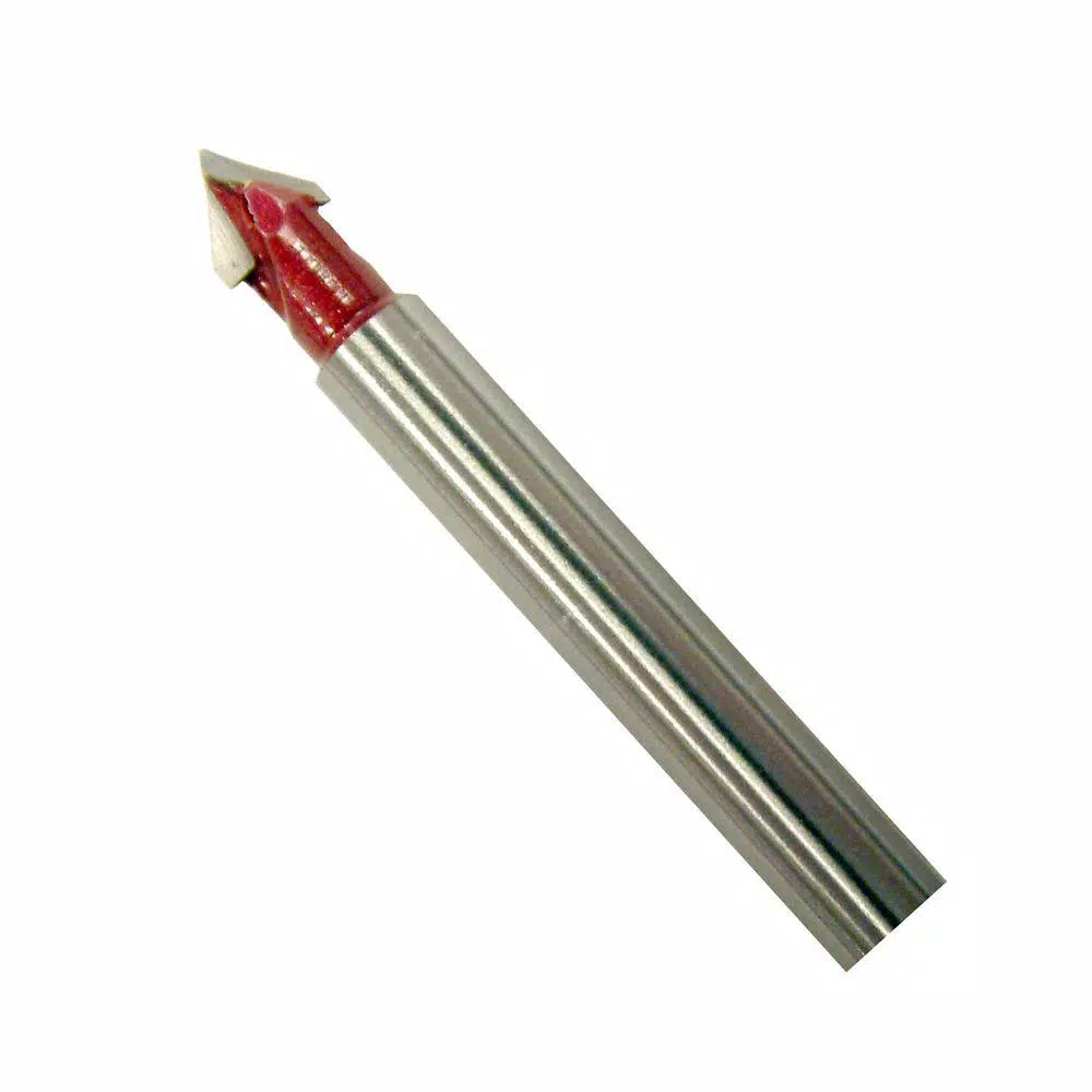 Milescraft 1/4 in. V-Groove Router Bit with Carbide Tip