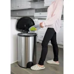 HDX 13.2 Gallon Stainless Steel Toe Tap Sensor Trash Can, Hands-Free Automatic Lid thumbnail 4