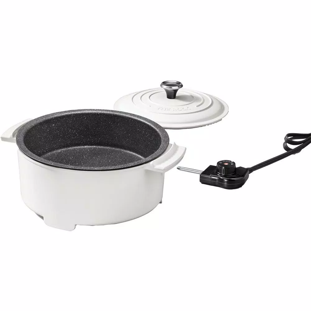 Starfrit THE ROCK 3.2 Qt. Electric Casserole Slow Cooker, 1200W, White