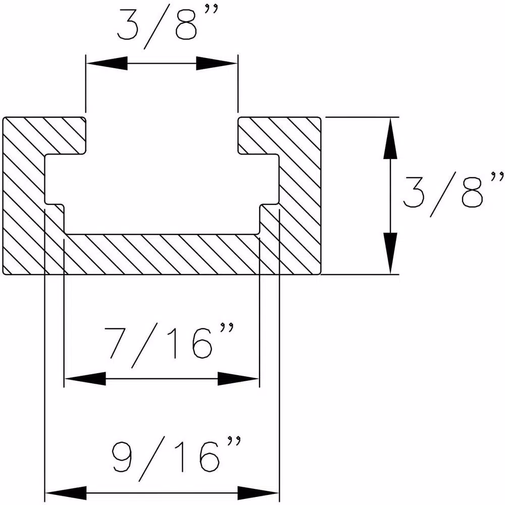 POWERTEC 48 in. Universal Stepped T-Track with 2 Hold-Down Clamps