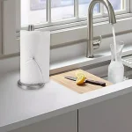 Mind Reader Stainless Steel Free Standing Paper Towel Holder - Heavy Base Silver thumbnail 7