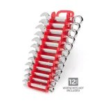 TEKTON 12-Tool Store-and-Go Stubby Wrench Rack Keeper, Red thumbnail 2