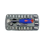 Best Value 27-Piece 1/4 in. and 3/8 in. Socket Set with Ergonomic Ratchet, SAE and Metric thumbnail 1