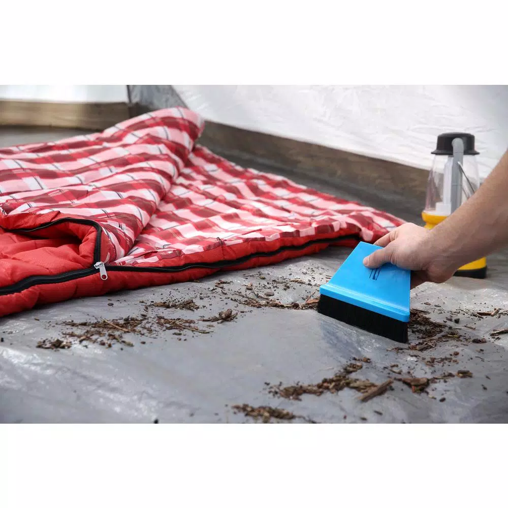 WISP miniWISP 6 in. Blue Whisk Broom and 7 in. Plastic Dustpan Set with Electrostatic Bristle Seal Technology