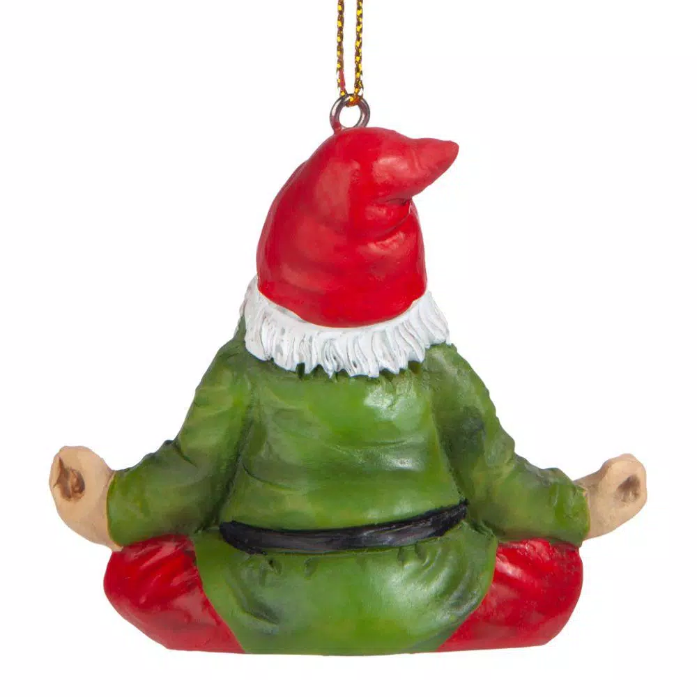 Design Toscano Zen Gnome Holiday Ornament Set, 3-Piece Resin Christmas Decor