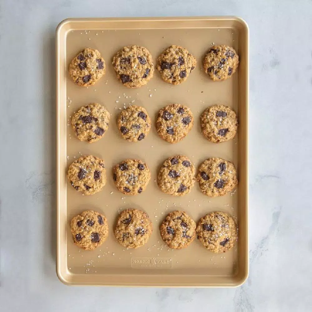 Nordic Ware Naturals Nonstick Big Sheet Baking Pan, Extra Large Aluminum Cookie Sheet