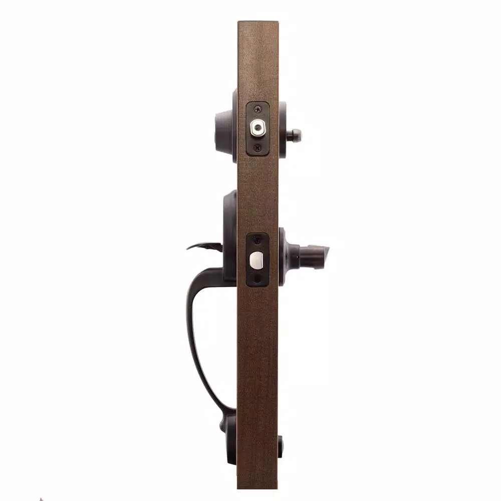 Copper Creek Colonial Handleset with Waverlie Lever Trim in Tuscan Bronze