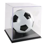 Pinnacle Snap Basketball & Soccer Memorabilia Shadow Box Display Case - Black with Clear Cover thumbnail 1