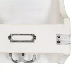 Kate and Laurel Stallard White Multi-Function Chalkboard Memo Board with Hooks and Pockets thumbnail 3
