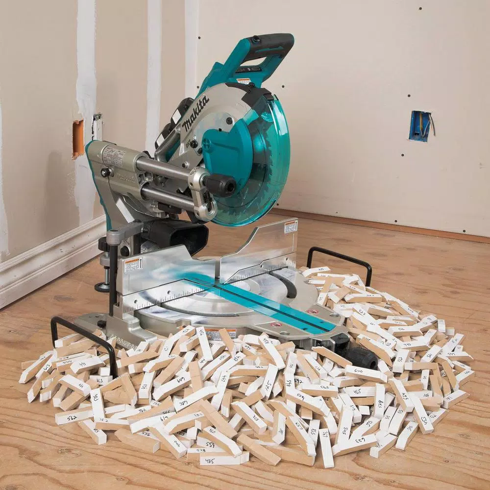 Makita 10 in. Dual-Bevel Sliding Compound Miter Saw 36V X2 LXT Brushless Cordless Kit with Laser