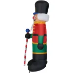 Fraser Hill Farm 10 ft. Nutcracker Christmas Inflatable with White Lights thumbnail 8