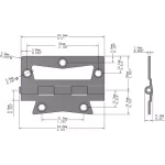 Everbilt 2-1/2 in. Bright Brass Non-Mortise Door Hinges, 2-Pack thumbnail 3