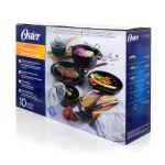 Oster Allsberg 10-Piece Aluminum Nonstick Cookware Set with Bronze Handles, Black and Bronze thumbnail 10