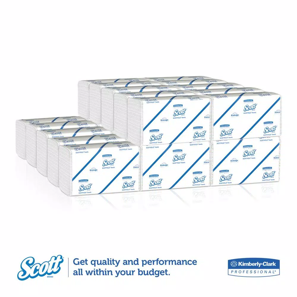 Scott Scottfold White Multi-Fold Paper Towels, 175 Sheets per Pack, 25 Packs per Carton