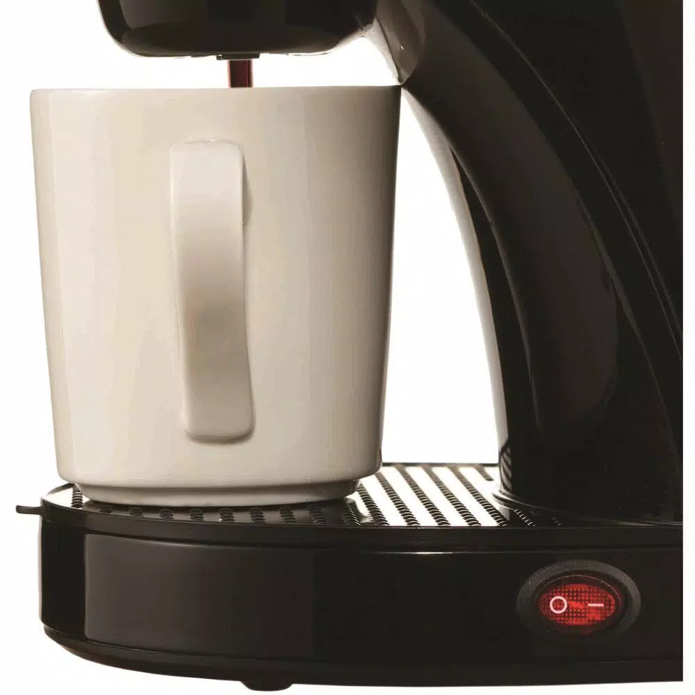 Brentwood Appliances Single Serve 1-Cup Coffee Maker with Removable Filter and Drip Tray, Black