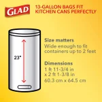 Glad ForceFlex 13 Gallon Tall Kitchen Drawstring Trash Bags, OdorShield, 110 Count thumbnail 5