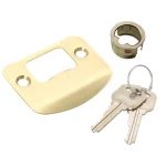 Defiant Scroll Keyed Entry Door Lever, Polished Brass thumbnail 8