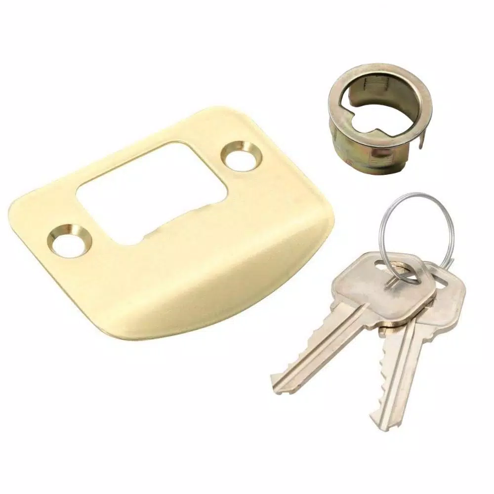 Defiant Scroll Keyed Entry Door Lever, Polished Brass