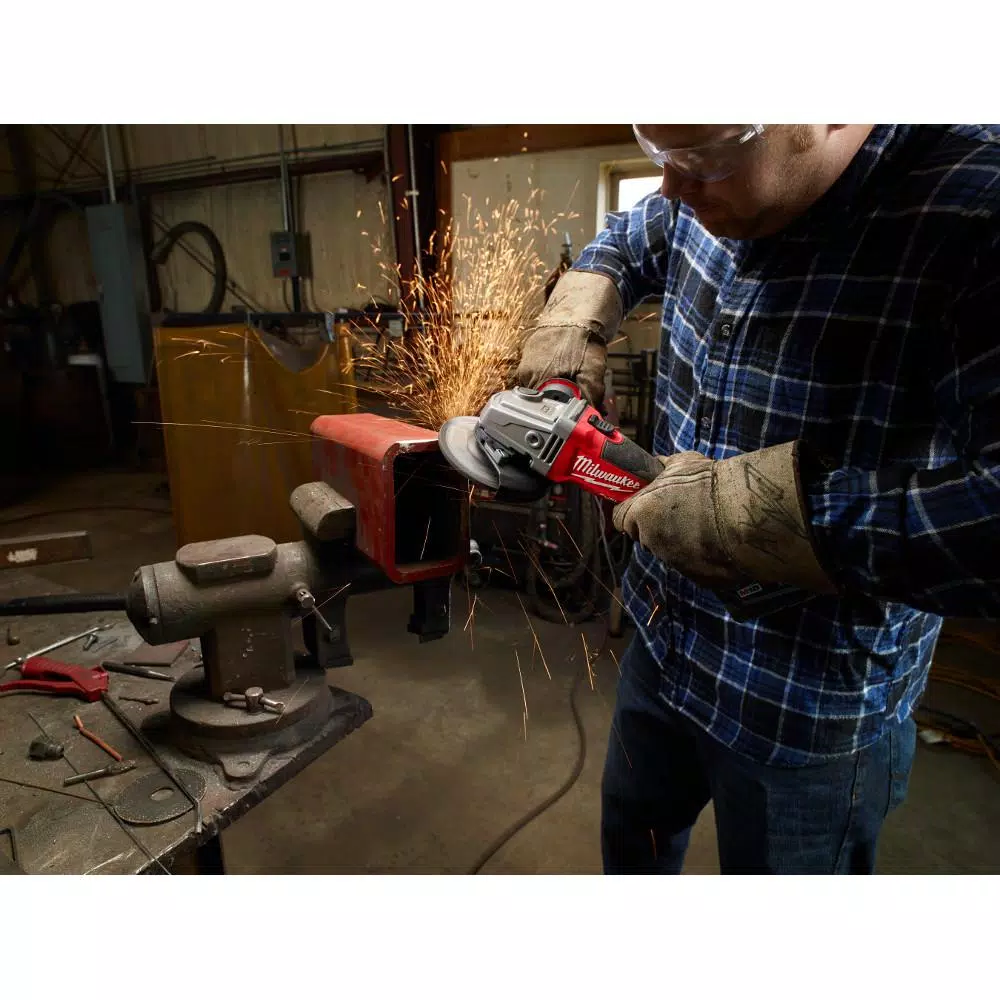 Milwaukee M18 FUEL 18V Brushless Cordless 4-1/2 in. / 5 in. Angle Grinder with Slide Switch (Tool-Only)