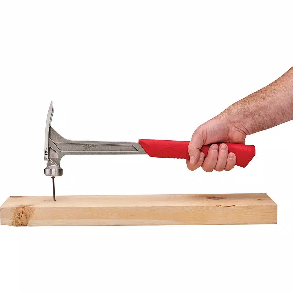 Milwaukee 17 oz. Smooth Face Framing Hammer with Shockshield Grip and Hammer Loop