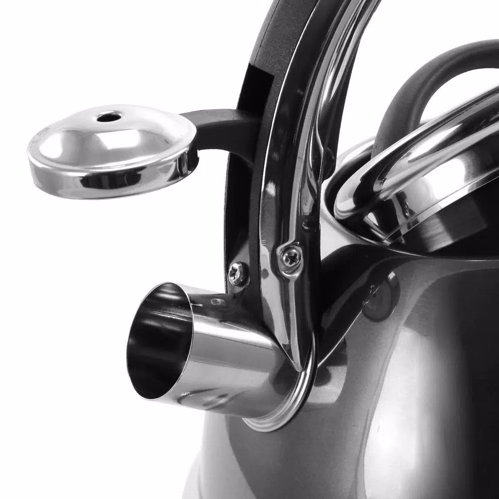 Mr. Coffee Kelton 2 Qt. Stainless Steel Whistling Tea Kettle by Gibson Mr. Coffee