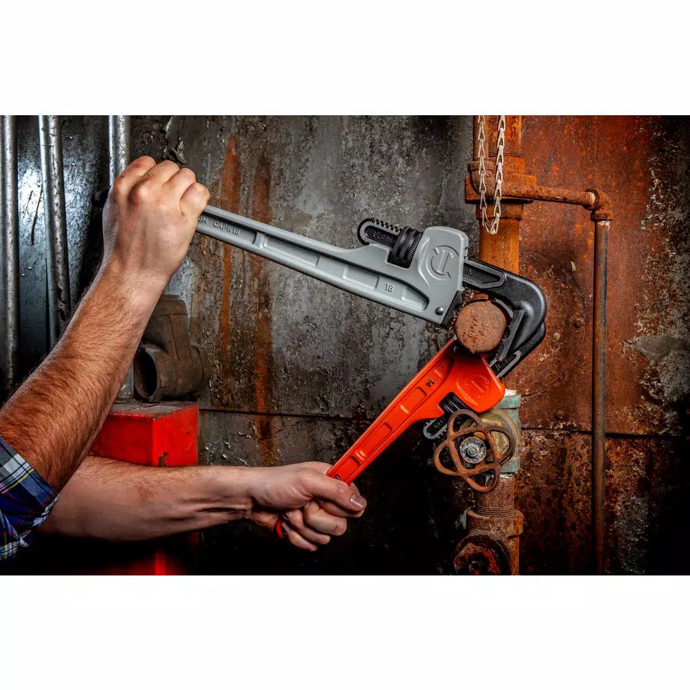 Crescent 18 in. Aluminum Pipe Wrench with K-9 Jaw Teeth