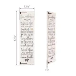 Pinnacle Patton Wall Decor Farmhouse Rules Rustic White Wood Plank Barn Door Sign, 47.5 x 13.5 in. thumbnail 4