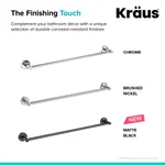 Kraus Elie 24 in. Single Towel Bar, Brushed Nickel thumbnail 5