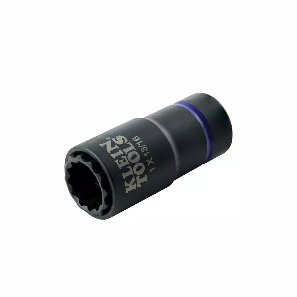 Klein Tools 6-Piece 2-in-1 Deep Impact Socket Set, 1/2 in. Drive, SAE