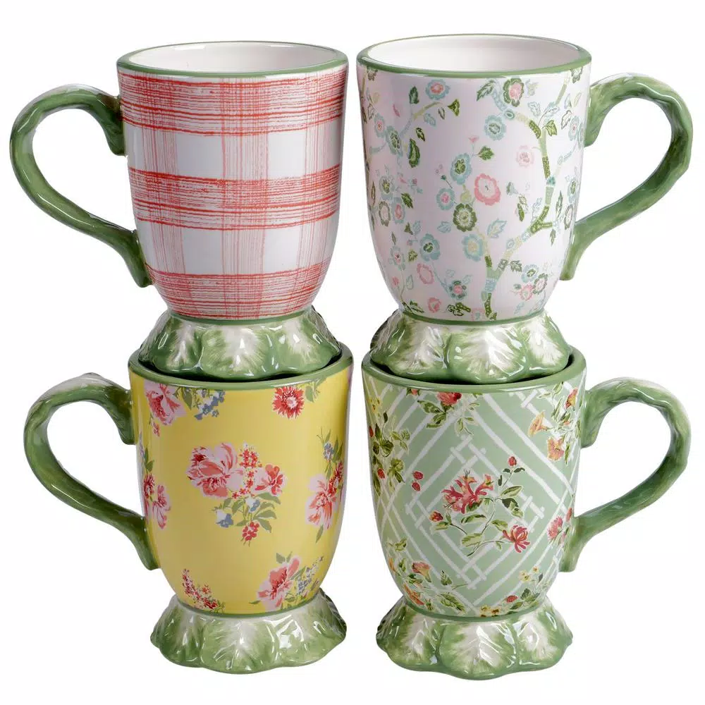 Certified International English Garden 16-Piece Earthenware Dinnerware Set, Service for 4