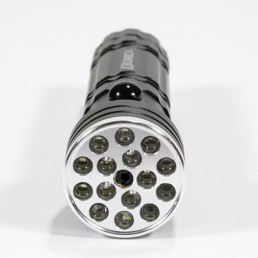 Dorcy 3-in-1 LED Flashlight with UV Blacklight and Red Laser Pointer, Black