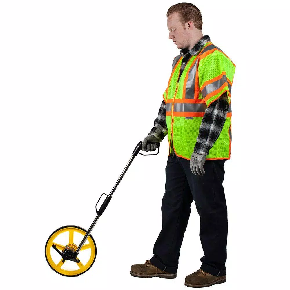 TR Industrial 1 ft. Stainless Steel Collapsible Measuring Wheel, Measures up to 9,999 ft.