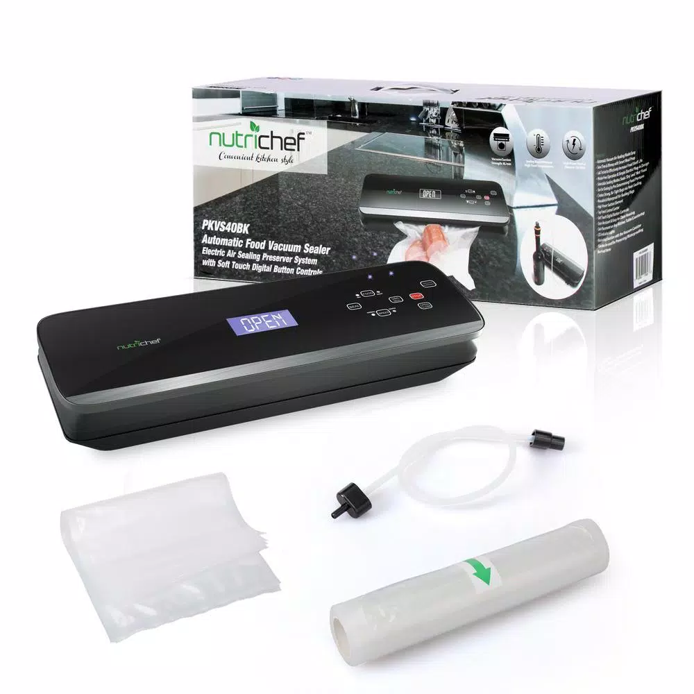NutriChef Electric Food Vacuum Sealer with Digital Button Controls and Dual Sealing Modes