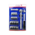 Best Value 25-Piece 1/4 in. and 3/8 in. Drive Socket Set with Ratchet, Extensions and Organizers thumbnail 1