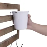 DANYA B DANAYA B. FHB2605 Rustic Hanging Utensil Caddy with 3 Tin Buckets and 5 Hooks thumbnail 3