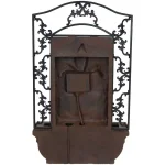 Sunnydaze Decor French Lily Solar Outdoor Wall Fountain - Traditional Resin Iron Design thumbnail 6
