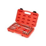 TEKTON 45-Piece 1/4 in. and 3/8 in. Drive 6-Point Socket and Ratchet Set (5 mm to 19 mm, 3/16 in. to 3/4 in.) thumbnail 2