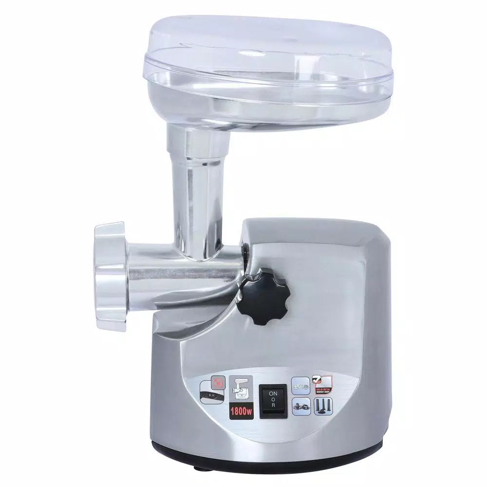 Brentwood Appliances Brentwood Select 1800-Watt Heavy-Duty Meat Grinder, Stainless Steel, Silver