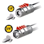 Klein Tools 6 in. 2-in-1 Hex Head Slide Driver Nut Driver (1/4 in. and 5/16 in.) thumbnail 3