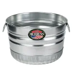 Behrens 1 Bushel Galvanized Steel Utility Basket, 9 Gallon Metal Harvest Tub thumbnail 1