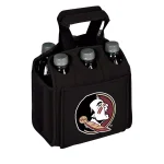 Picnic Time Florida State University Seminoles 6-Bottle Insulated Neoprene Beverage Carrier - Black thumbnail 1
