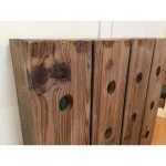 LITTON LANE Reclaimed Fir Wood Pegboard Wine Rack - 40 Bottle Capacity - Exposed Mahogany Finish thumbnail 2