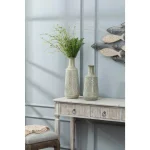 Winsome House 2-Piece Green-Gray Metal Damask Urn Vase Set thumbnail 7