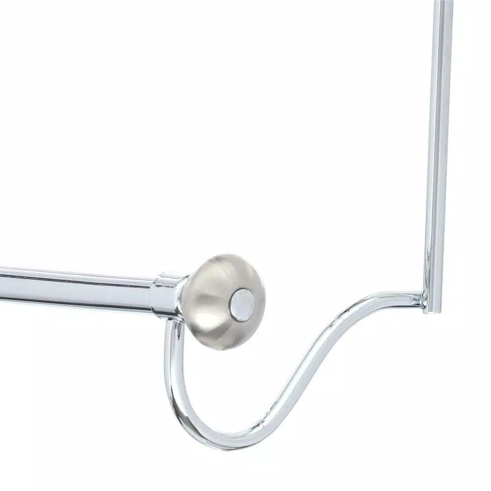 interDesign York Metal 3-Bar Over Shower Door Towel Rack, Split Finish