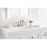 Glacier Bay Varina 4 in. Centerset 2-Handle High-Arc Bathroom Faucet, Brushed Nickel thumbnail 2