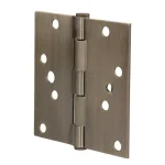 Everbilt 4 in. Antique Brass Square Corner Security Door Hinges, 3-Pack thumbnail 4