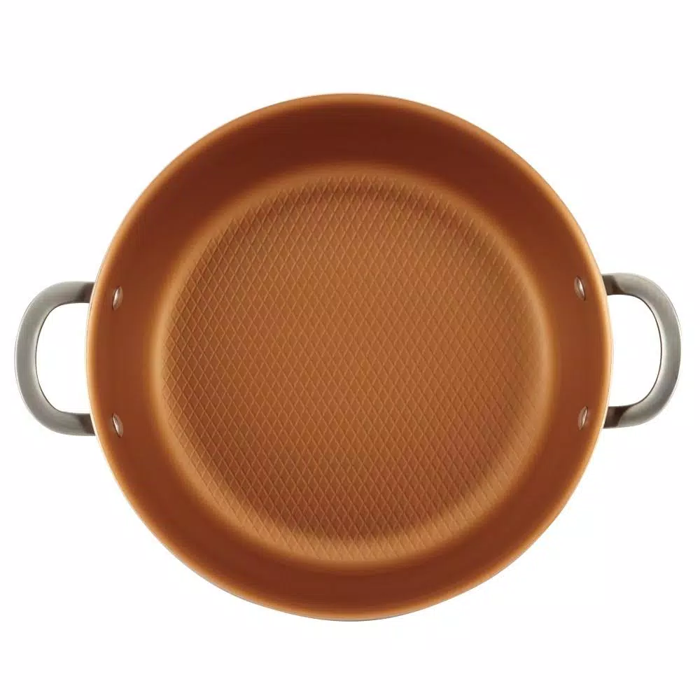 Ayesha Curry Ayesha Home Collection 7.5 Qt. Aluminum Nonstick Stock Pot with Glass Lid, Brown Sugar