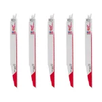 Milwaukee AX 12 in. 5 TPI Wood & Nail-Embedded Wood Reciprocating Saw Blades (5-Pack) thumbnail 1
