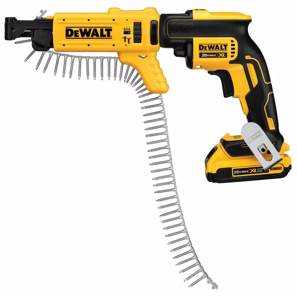 DEWALT 20V MAX Lithium-Ion Cordless Screw Gun with Bonus Collated Screw Attachment