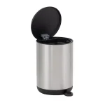 Household Essentials Taos 1.3 Gallon Round Stainless Steel Step Trash Can with Fingerprint Resistant Finish thumbnail 6
